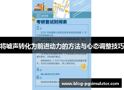 将嘘声转化为前进动力的方法与心态调整技巧